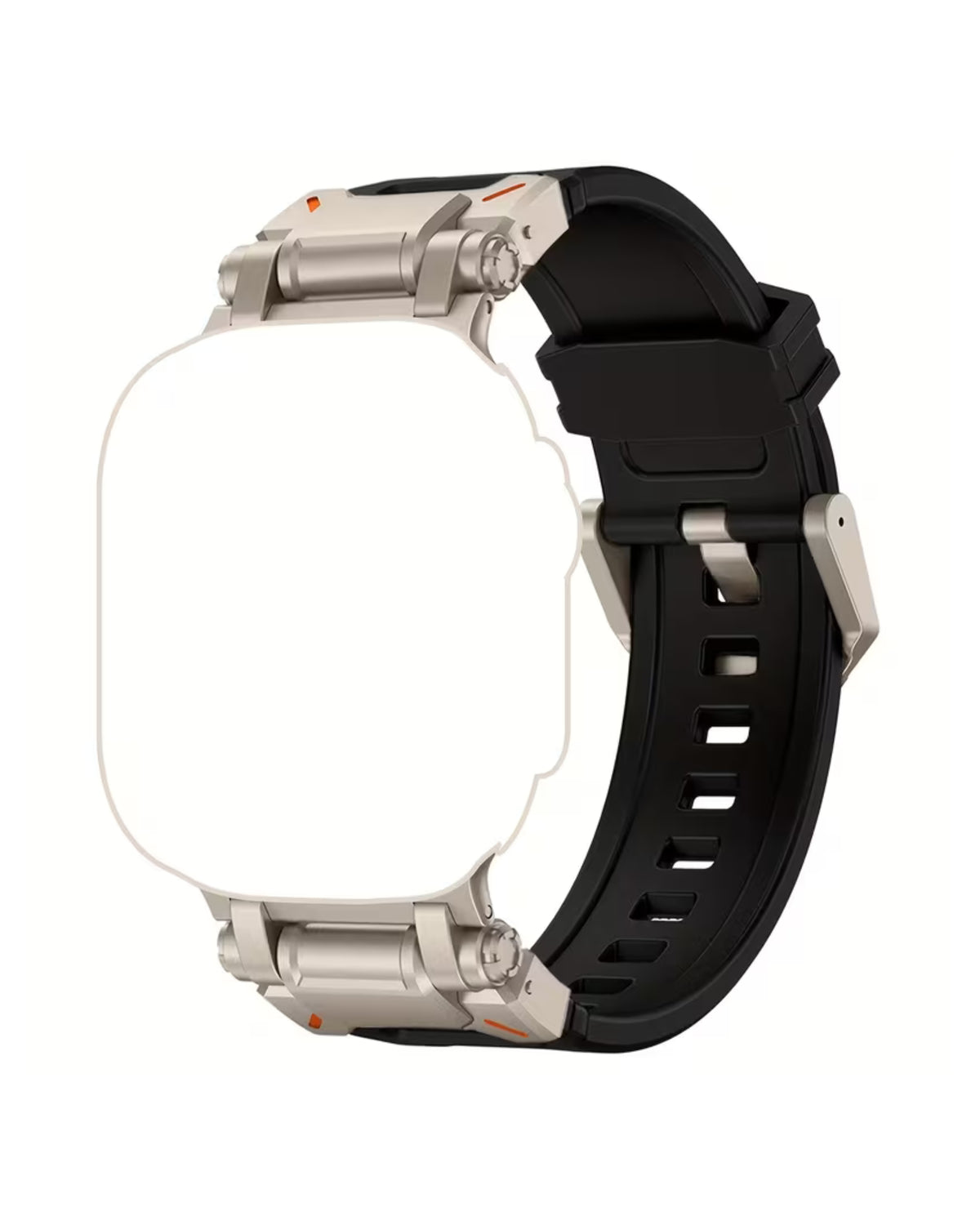 Solid Silicone Watch Band (Black) 42mm to 49mm