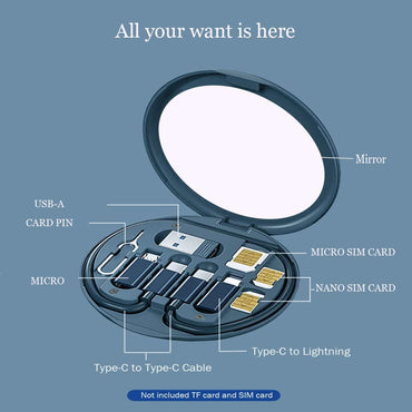 Data Cable Set Storage Box - Mobile Phone Holder