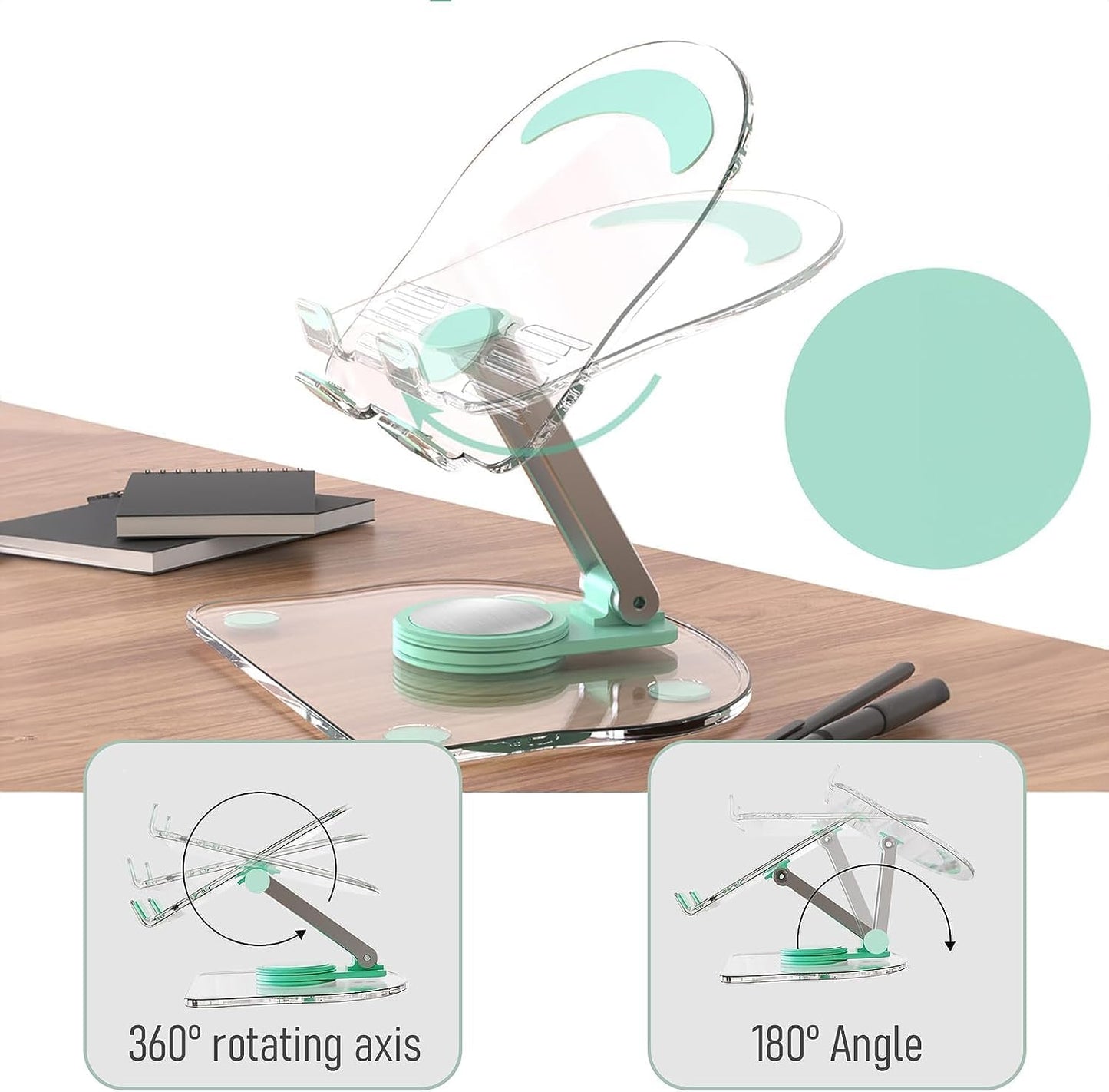 Mobile & iPad Stand with 360° Rotation