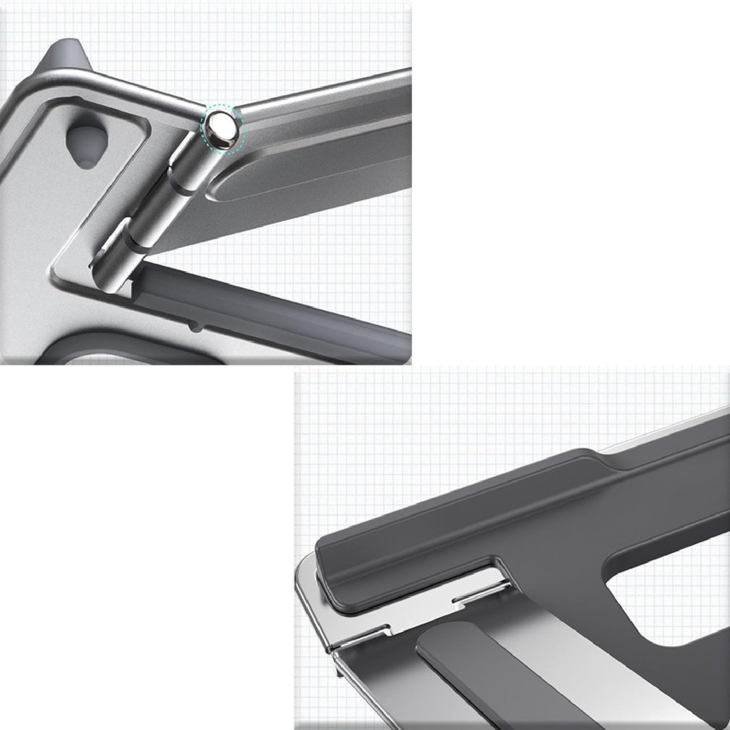 Slim Aluminum Alloy & Metal Foldable Laptop & Tablet Stand