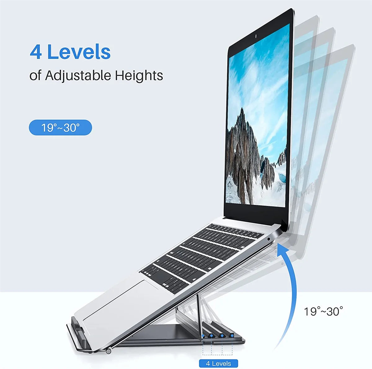 Slim Aluminum Alloy & Metal Foldable Laptop & Tablet Stand